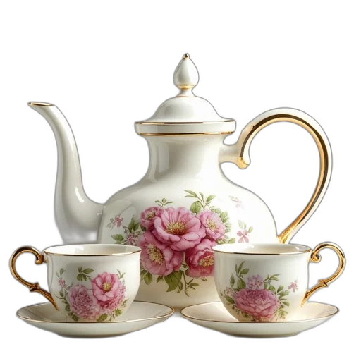 photorealistic, 3d render, tea, pot transparent PNG cut-out