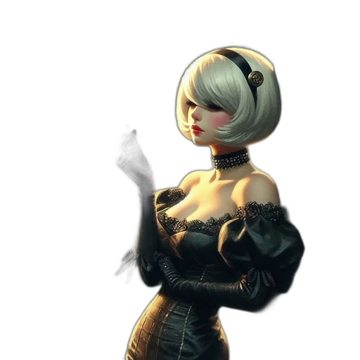 robot, jacket, staff, mask transparent PNG cut-out