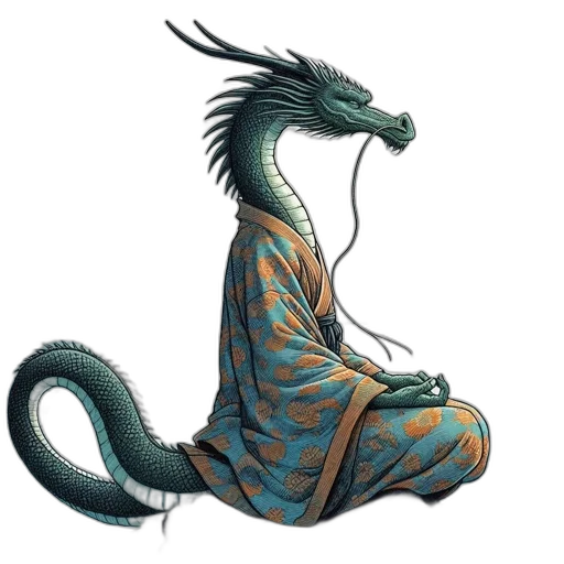 dragon, creature, staff, animal transparent PNG cut-out