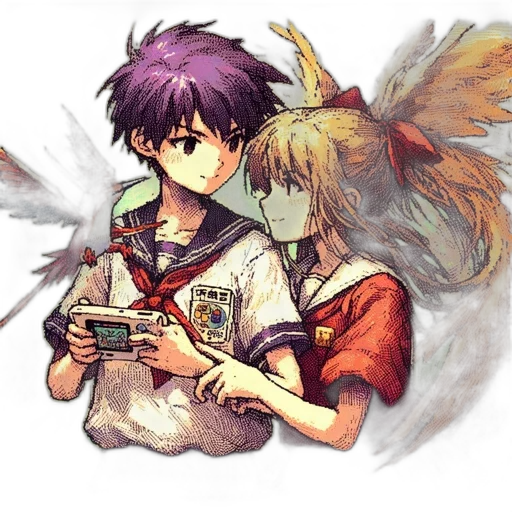 pixel art, anime, fantasy art, watercolor transparent PNG cut-out