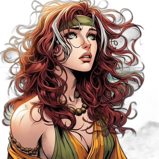 comic book art, fantasy art, concept art, earth tones transparent PNG cut-out