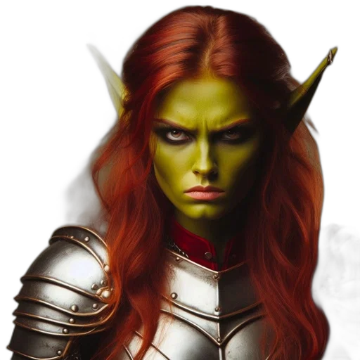 face, fantasy art, concept art, photorealistic transparent PNG cut-out