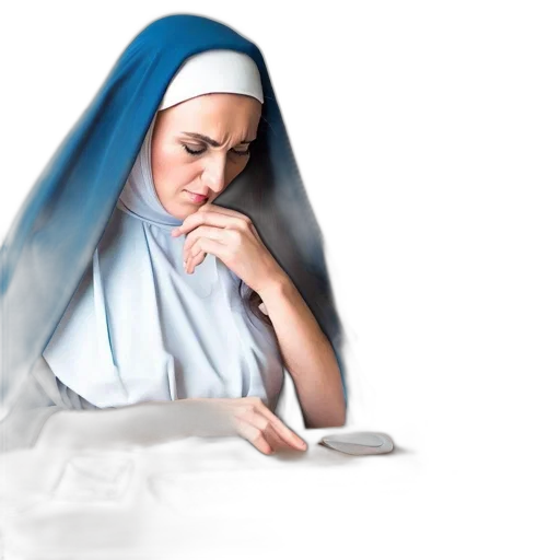 nun, adorned, traditional, habit transparent PNG cut-out