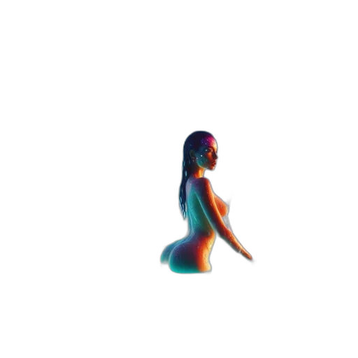 dress, creature, hair, robot transparent PNG cut-out