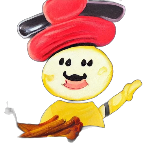 food, staff, hat, weapon transparent PNG cut-out