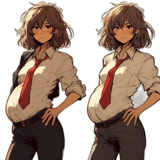 jacket, staff, concept art, anime transparent PNG cut-out