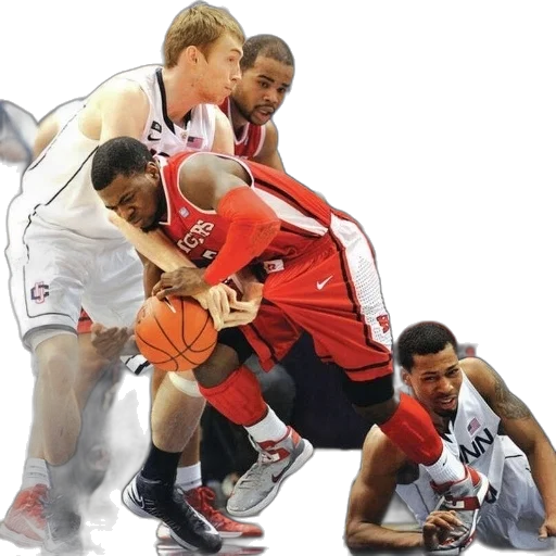 basketball, game, player, red transparent PNG cut-out
