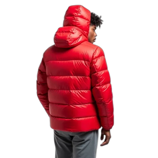 jacket, 3d render, red, person transparent PNG cut-out