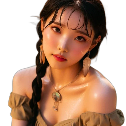 jewelry, face, dress, creature transparent PNG cut-out