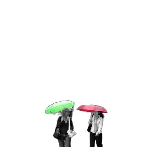 umbrella, hat, jacket, staff transparent PNG cut-out
