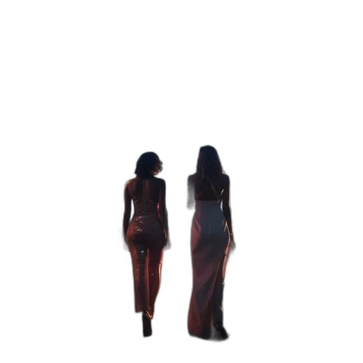 dress, hair, jewelry, shoes transparent PNG cut-out