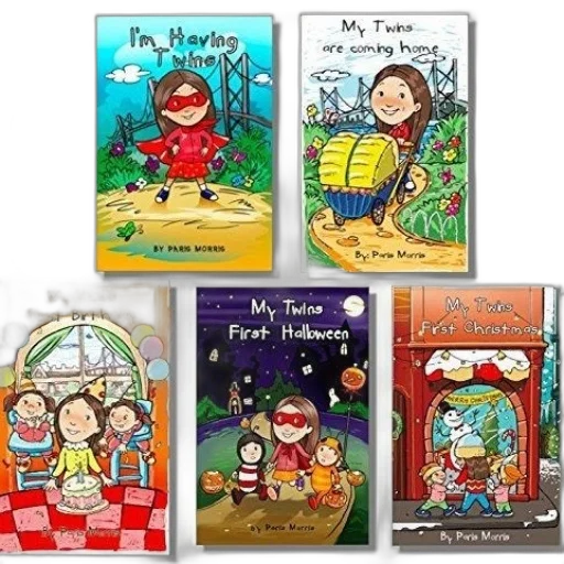 collection, five, children, books transparent PNG cut-out