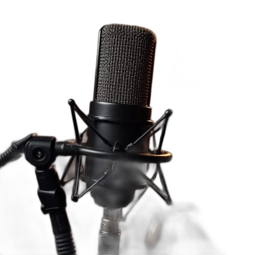 staff, rode, microphone, has transparent PNG cut-out