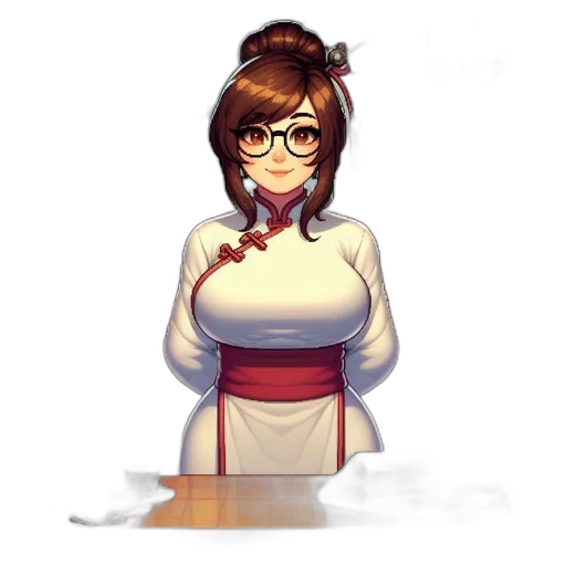 staff, dress, face, pixel art transparent PNG cut-out