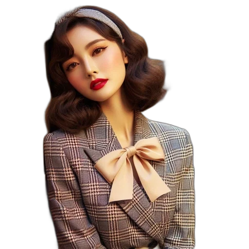 jacket, dress, jewelry, face transparent PNG cut-out