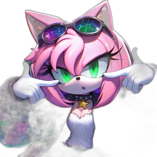 staff, vaporwave, anime, concept art transparent PNG cut-out