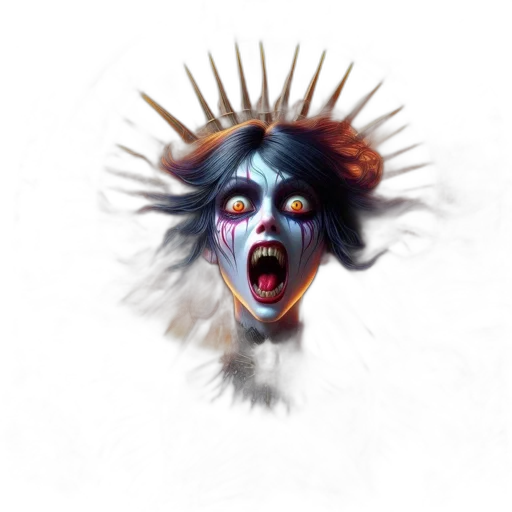 creature, mask, face, hair transparent PNG cut-out