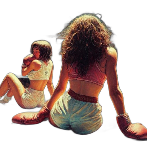 hair, oil painting, concept art, photorealistic transparent PNG cut-out