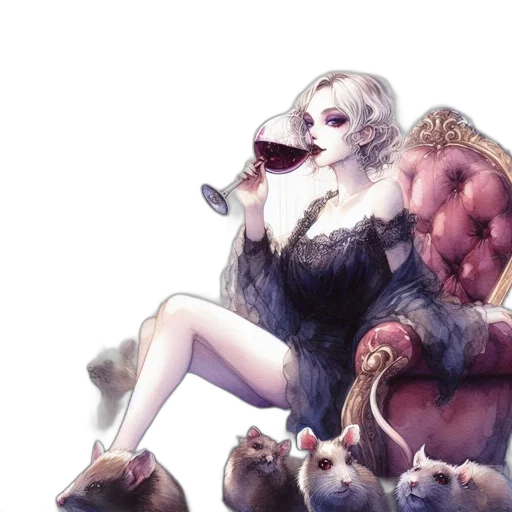 animal, concept art, fantasy art, watercolor transparent PNG cut-out