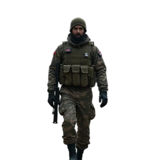jacket, staff, weapon, animal transparent PNG cut-out