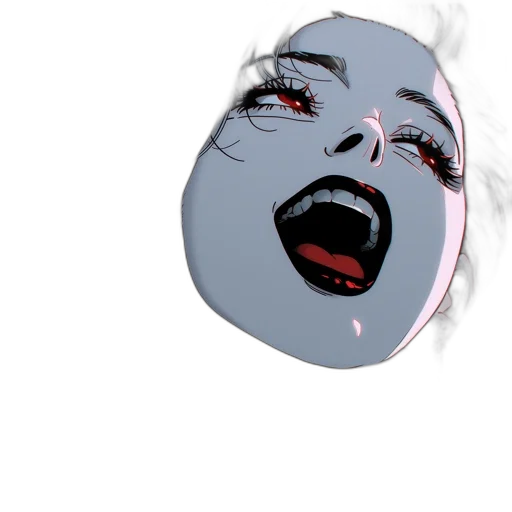 mask, face, creature, comic book art transparent PNG cut-out
