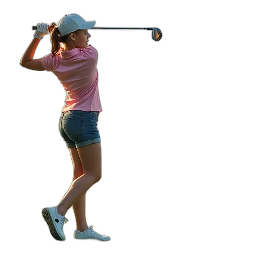 staff, 3d render, photorealistic, golf transparent PNG cut-out