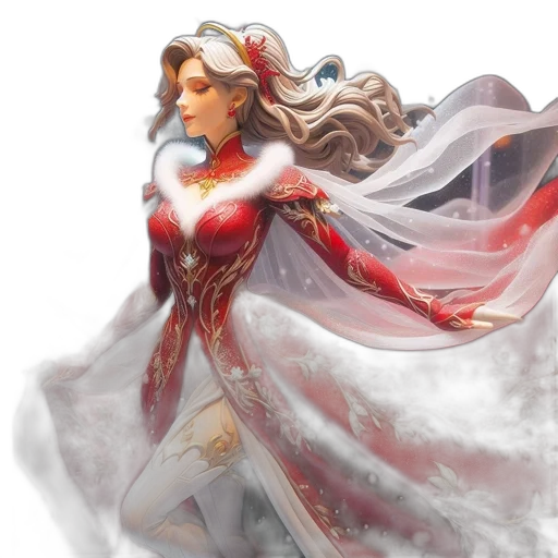 dress, fantasy art, concept art, comic book art transparent PNG cut-out
