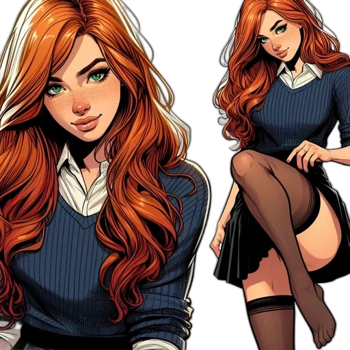 dress, comic book art, concept art, cartoon transparent PNG cut-out