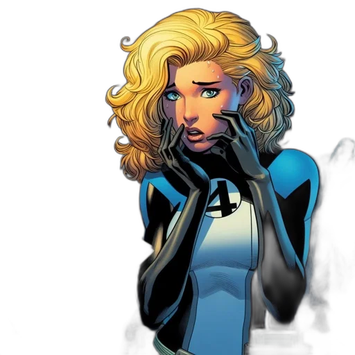 comic book art, concept art, cartoon, female transparent PNG cut-out
