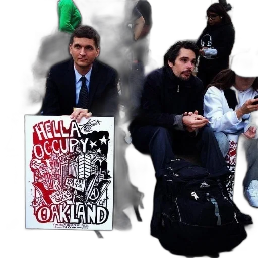 jacket, man, holds, sign transparent PNG cut-out