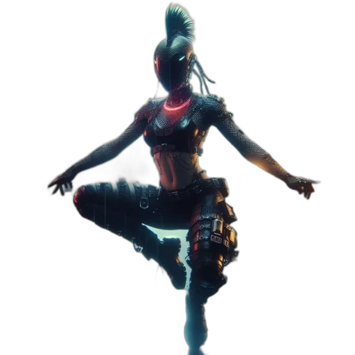 weapon, mask, staff, robot transparent PNG cut-out