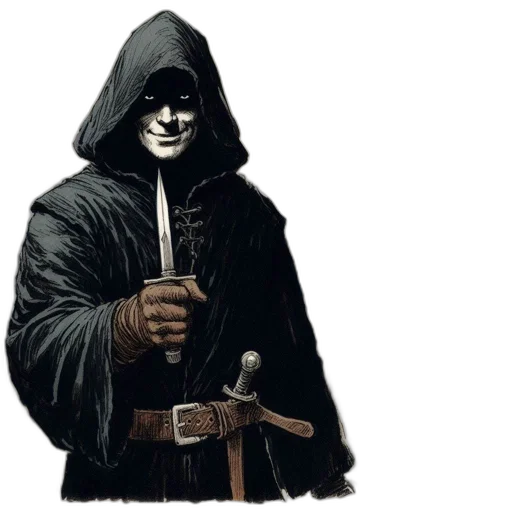 mask, staff, jacket, sword transparent PNG cut-out