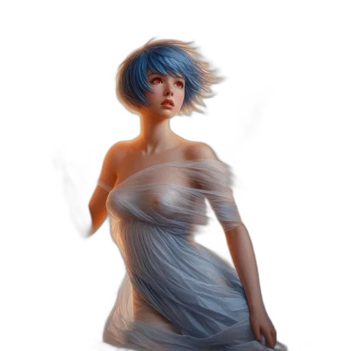 dress, hair, hat, face transparent PNG cut-out
