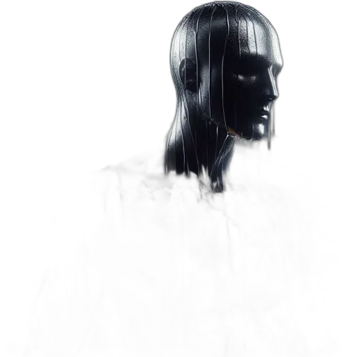 robot, face, mask, hair transparent PNG cut-out