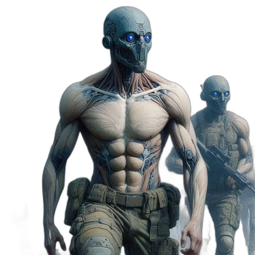 mask, creature, robot, concept art transparent PNG cut-out