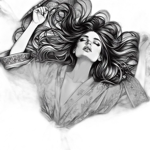 hair, dress, face, jewelry transparent PNG cut-out