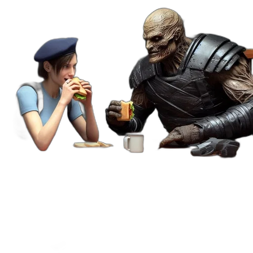 food, robot, creature, face transparent PNG cut-out