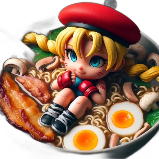 food, weapon, 3d render, pixel art transparent PNG cut-out