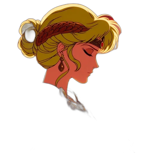 hair, crown, hat, staff transparent PNG cut-out