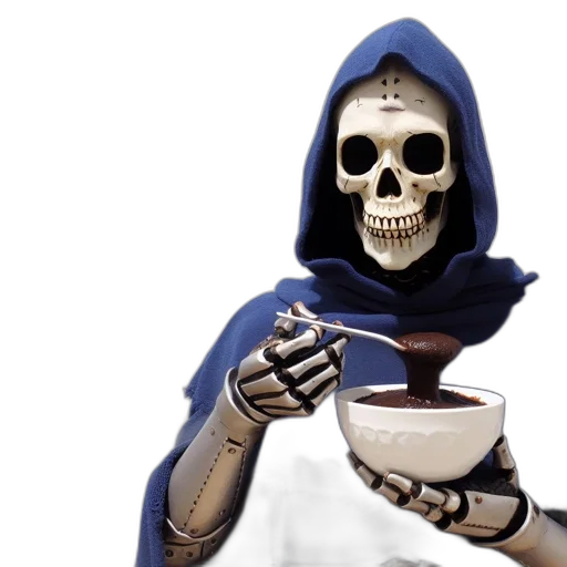 food, mask, robot, 3d render transparent PNG cut-out