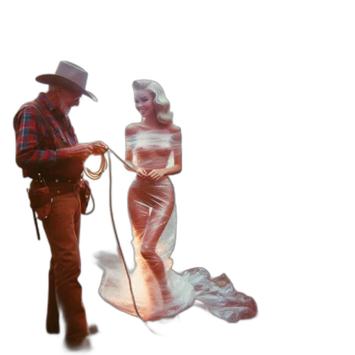 dress, hat, robot, weapon transparent PNG cut-out