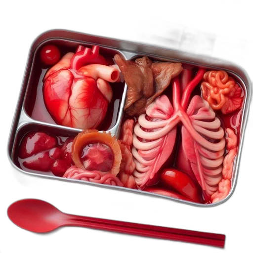 food, red, lunchbox, compartments transparent PNG cut-out