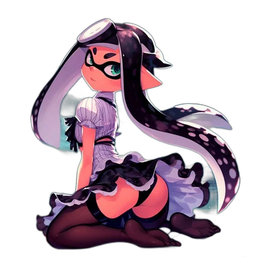 dress, staff, robot, creature transparent PNG cut-out
