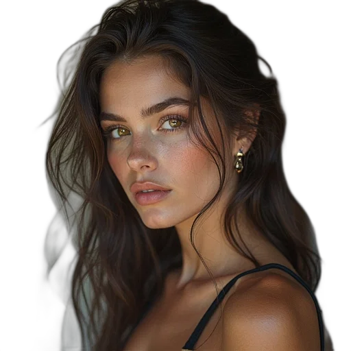 face, jewelry, hair, dress transparent PNG cut-out