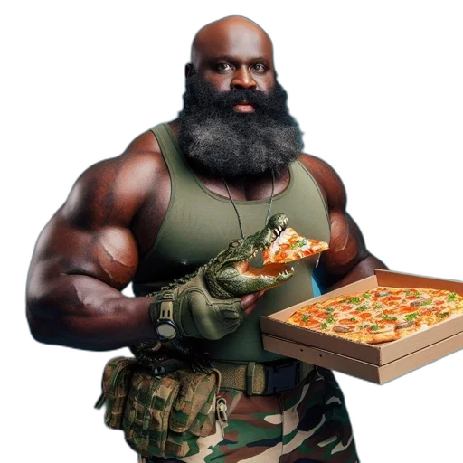 food, weapon, animal, 3d render transparent PNG cut-out