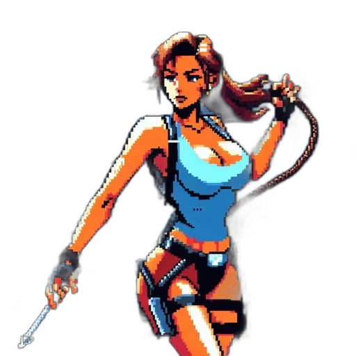 weapon, staff, pixel art, comic book art transparent PNG cut-out