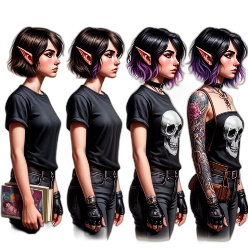 concept art, fantasy art, cyberpunk, pixel art transparent PNG cut-out