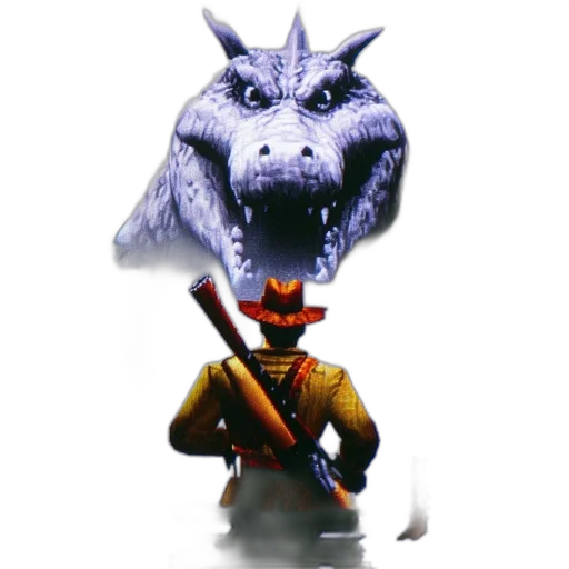dragon, weapon, staff, animal transparent PNG cut-out