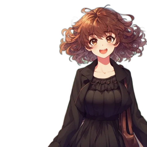 dress, hair, staff, face transparent PNG cut-out