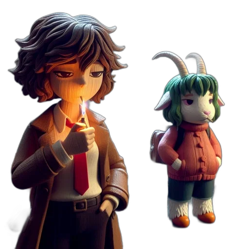 mask, jacket, staff, concept art transparent PNG cut-out